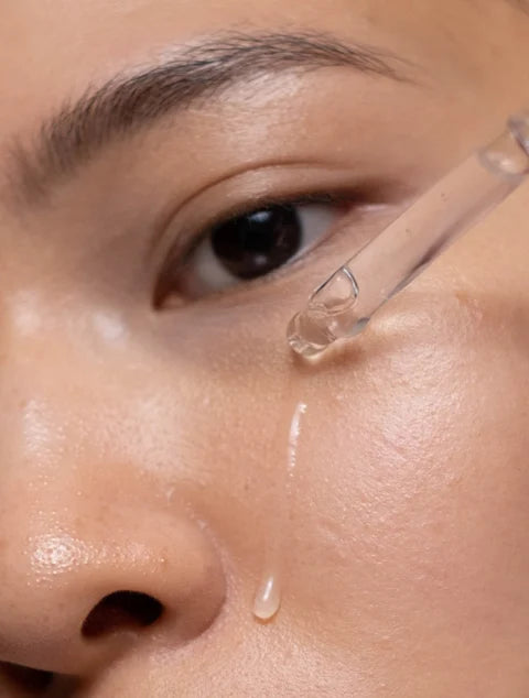 AHA peeling concentrate applied to face demonstrating targeted exfoliation and skin renewal care