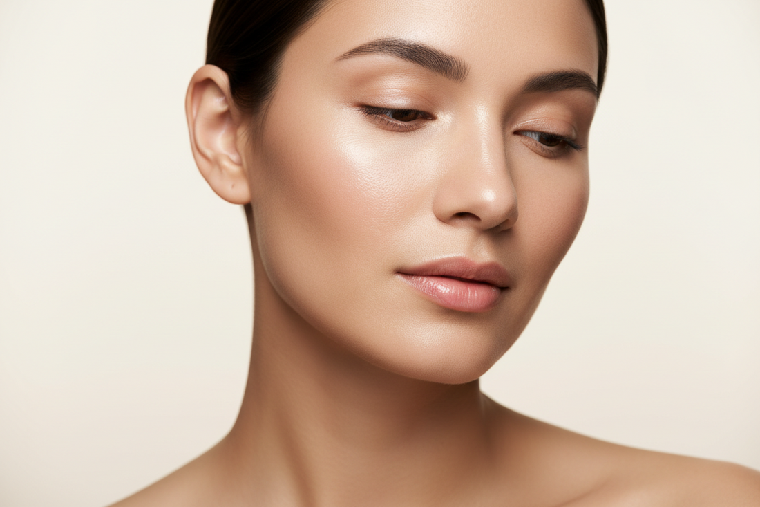 Woman with radiant, healthy skin — ceramides skin barrier care
