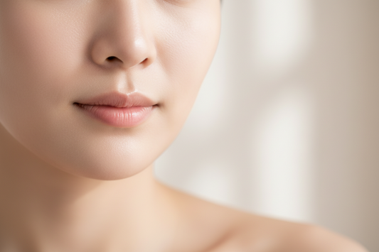 Glowing, healthy skin with smooth texture — daily face care routine