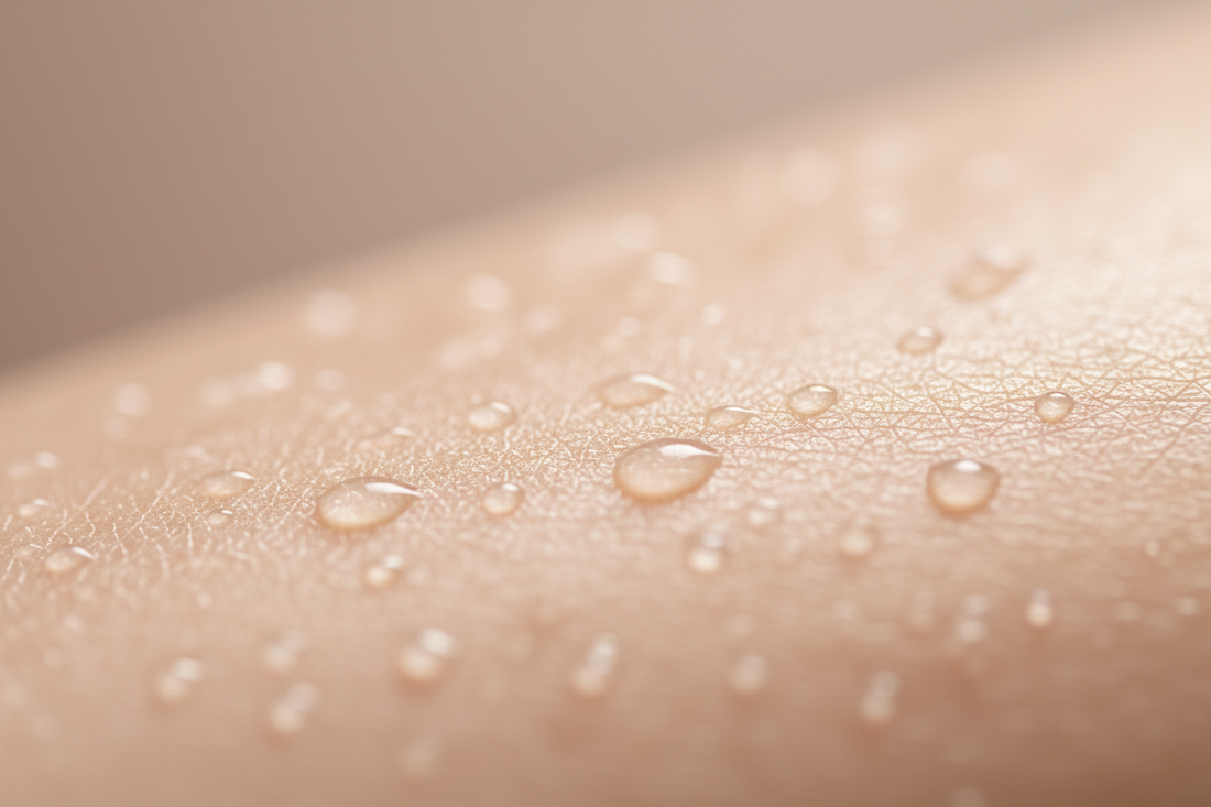 Close-up of smooth, deeply hydrated skin with a healthy glow — skin barrier repair guide by Lueur Beauté