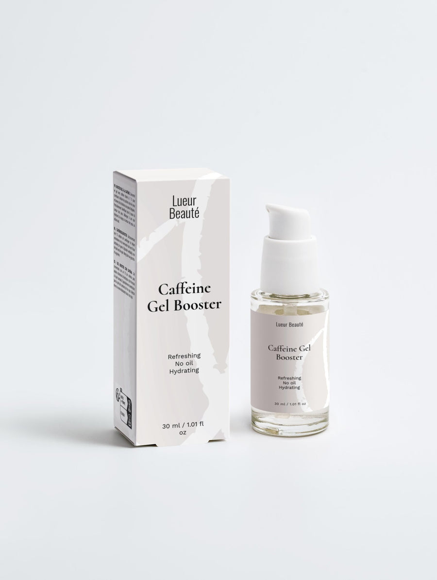 Caffeine Gel Booster packaging and bottle on a white background