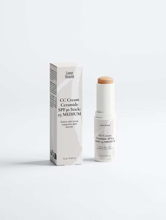 CC Cream Ceramide SPF30 Stick Medium with packaging on white background