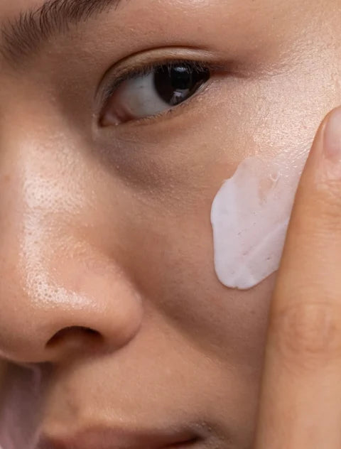 Ceramide Night Cream applied to face as part of evening skincare routine