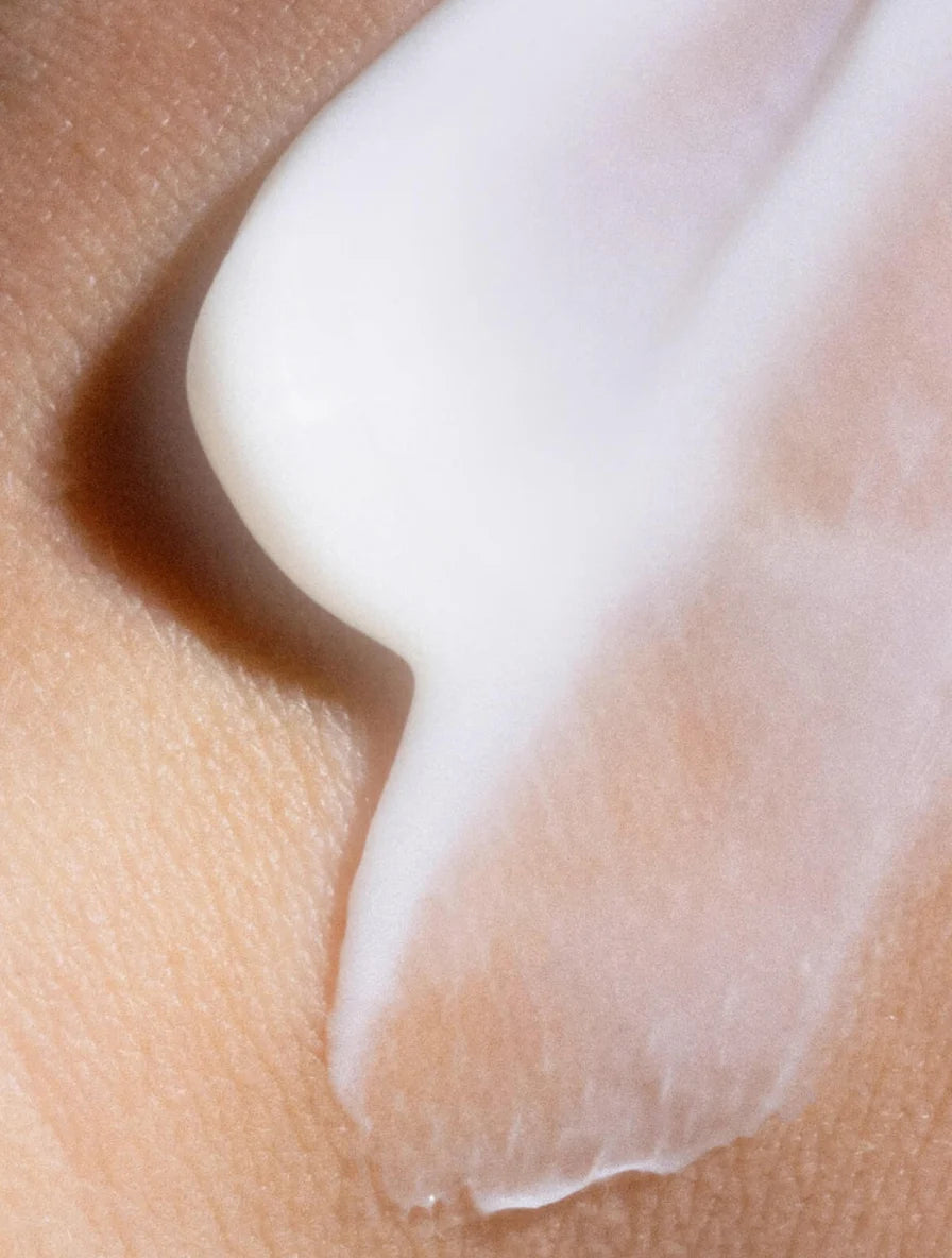 Ceramide Night Cream rich texture applied on skin for overnight hydration and comfort