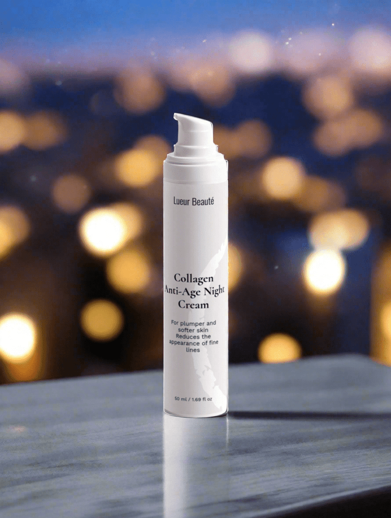 Collagen Night Cream – Anti - Aging Moisturizer for Firm & Smooth Skin - Lueur Beauté