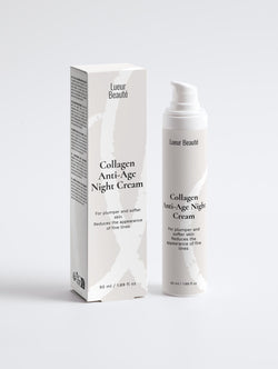 Collagen Night Cream – Anti - Aging Moisturizer for Firm & Smooth Skin - Lueur Beauté
