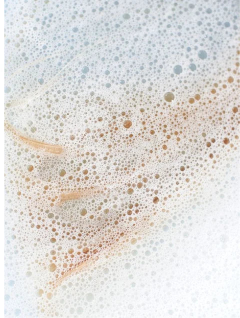 Gentle foaming texture of natural colour care shampoo for coloured and treated hair
