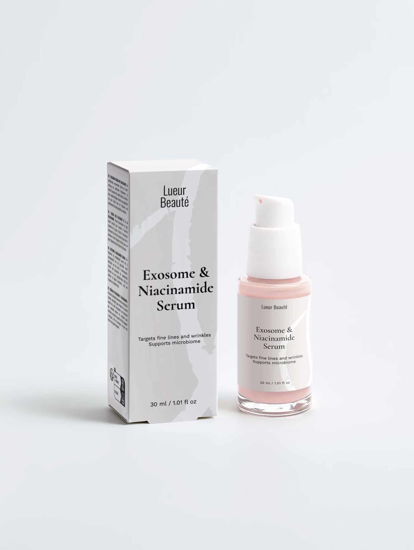Lueur Beauté Exosome & Niacinamide Serum 30 ml with product box