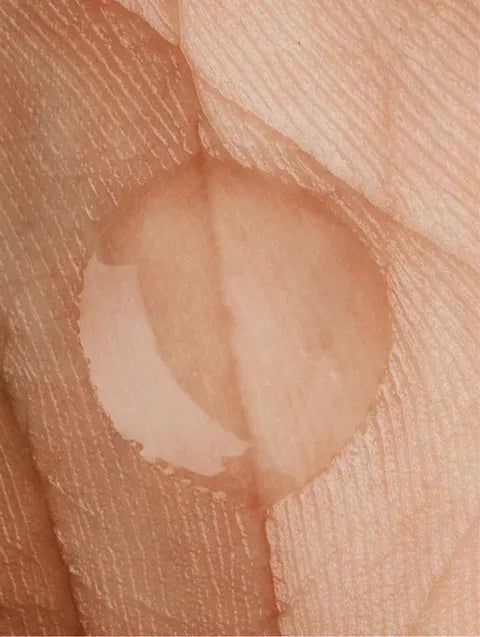 Niacinamide gel texture on skin showing lightweight hydrating formula with vitamin B3