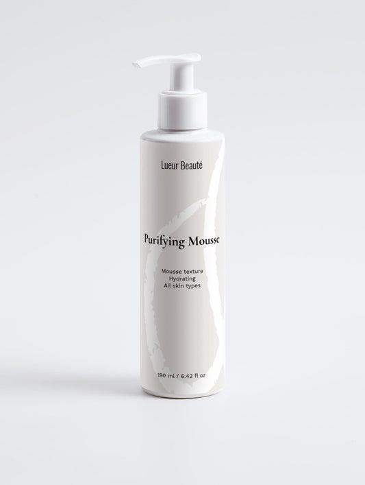 purifying facial mousse gentle cleansing foam Lueur Beauté