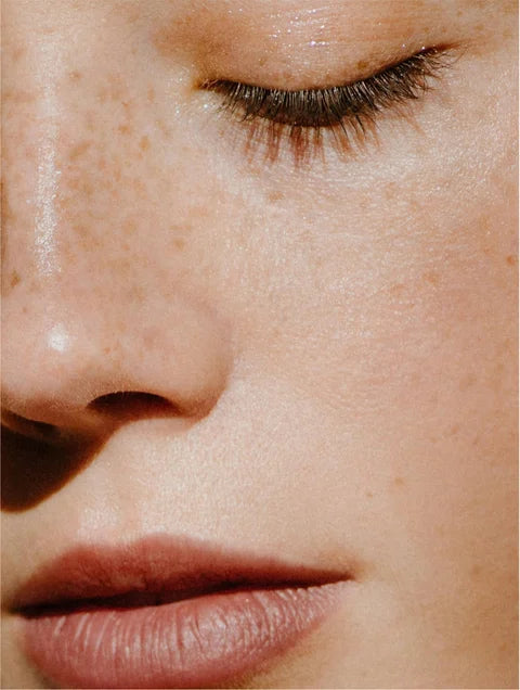 Sun protection SPF50 stick with tint on face helping even out skin tone with a natural finish